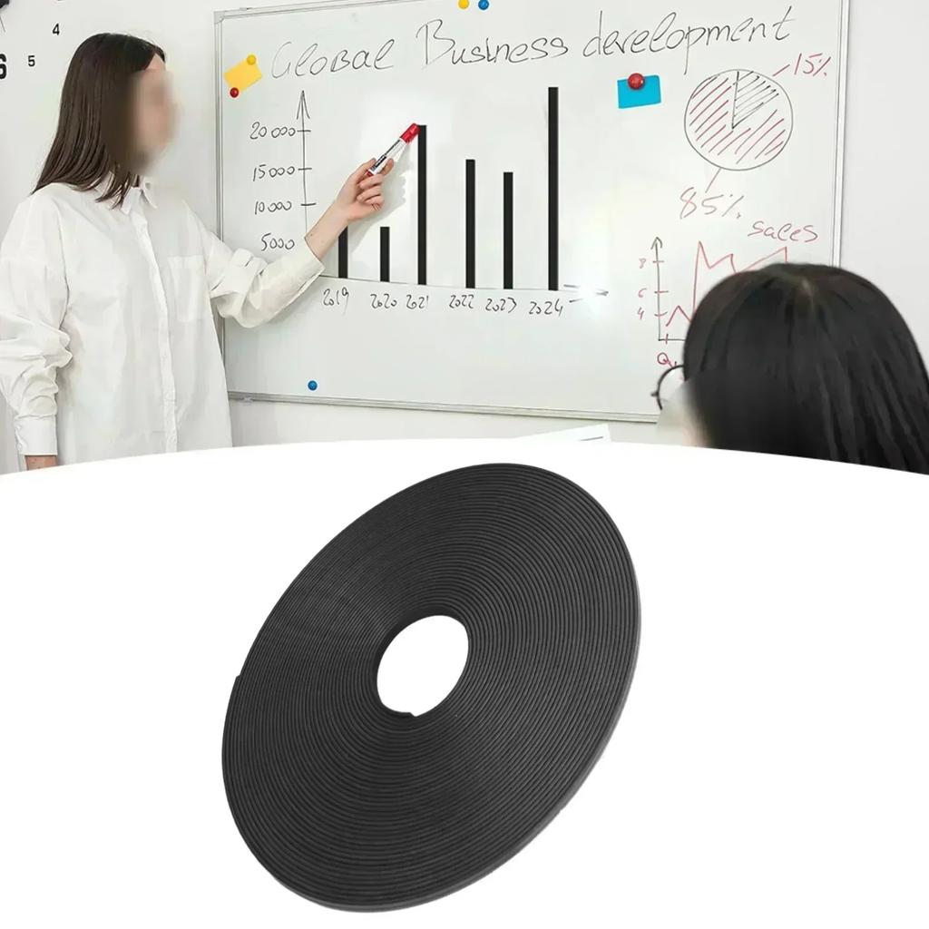Magnetic Tape Roll Thin Strips for Whiteboard and Metal Surfaces Flexible Magnetic Strips for Organization and Decoration