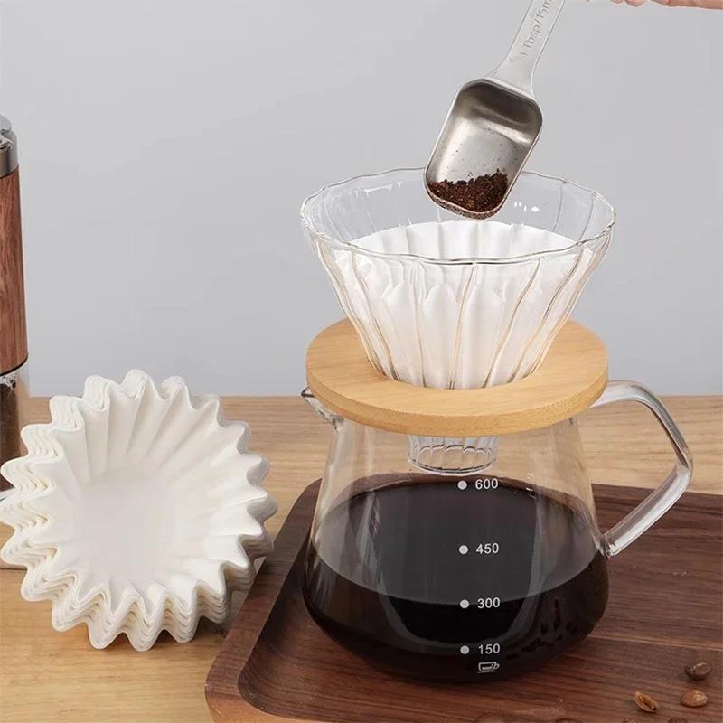 50pcs-Cup White Coffee Filters Single Serving Paper for Coffee Machine Filter Paper Cake Cup Coffee Filter Paper