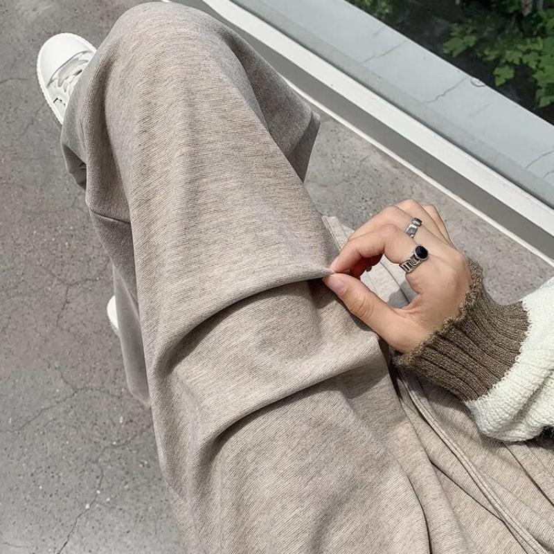 Pantaloni noi de toamnă-primăvară pentru femei, pantaloni leneși cu talie înaltă, casual, cu drapaj, versatili, cu picior drept