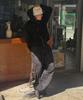 FUZZY SCAN Camo Big Eyelet Curved Balloon Pants 2 Colors