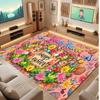 Celebration Theme Crystal Velvet Floor Rug Personalized Custom Name Text Warm Carpet Home Decoration