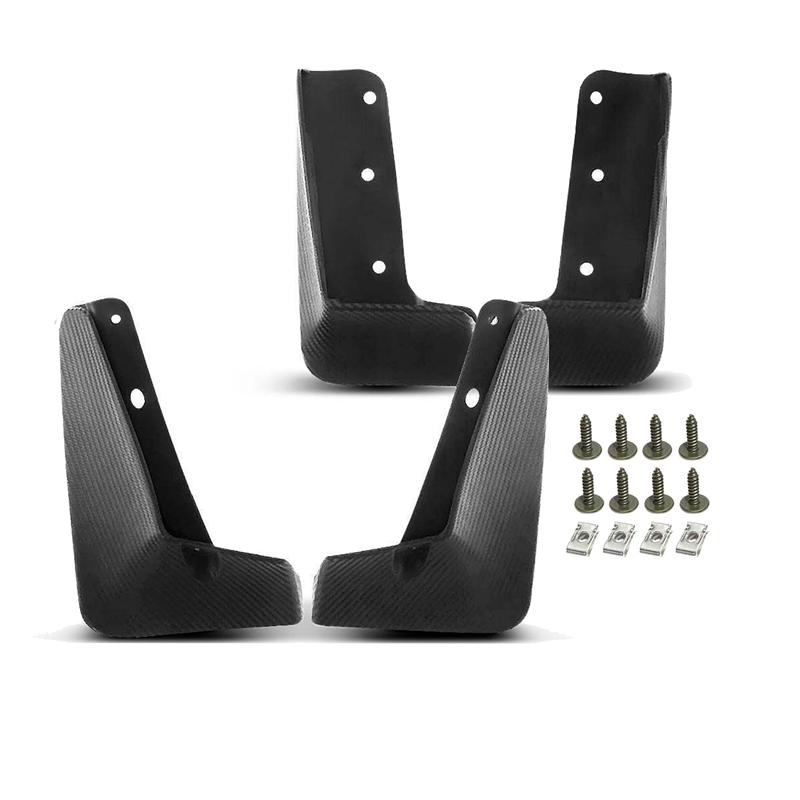 

M63K-4 Piece Car Mudguards Fender Mud Flaps Plastic Car Accessories For BMW I3 2014- Hatchback Front Rear Splash Guards Mudf Carbon Fiber Pattern