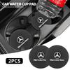 2 Stück PVC Wasserbecher Matte Auto Untersetzer Anti-Rutsch Pad Zubehör Für Mercedes Benz AMG GLE GLS CLS GLC CLA GLA GLK ML C197 R231 W167