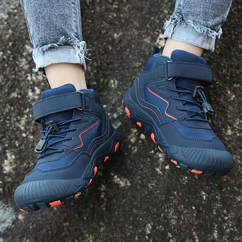 Sports Shoes Autumn and Winter Trend Children's Non-slip Shoes Medium and Older Children's Mountaineering Shoes Running Shoes Classmates