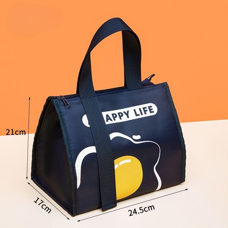 

Cartoon Lunch bag Portable Cute Thermal Lunch Bags Women Storage Banto Lunchbox Food Bag Insulation Box Cooler Bento Pouch темно-синий