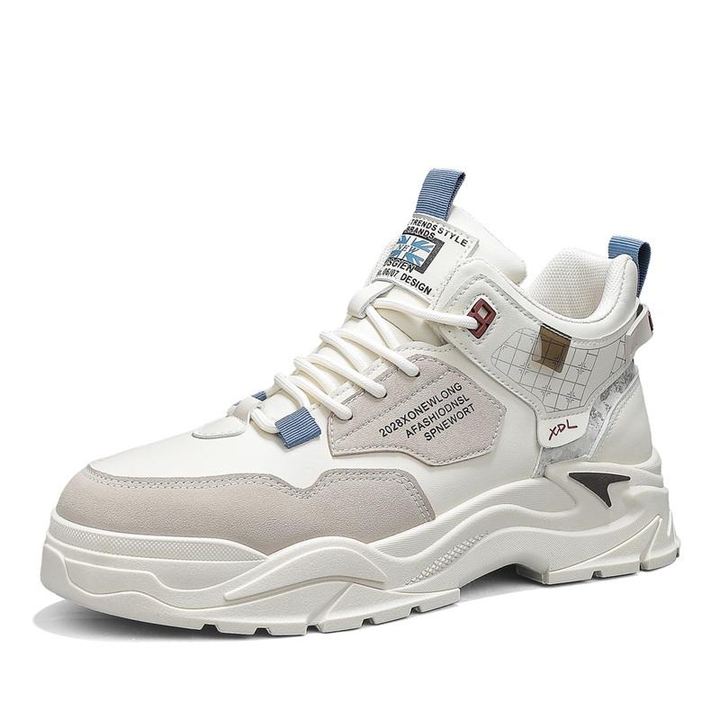 Men's high-top casual shoes four seasons soft-sole outdoor walking shoes fashion Joker tide sports shoes labor insurance shoes