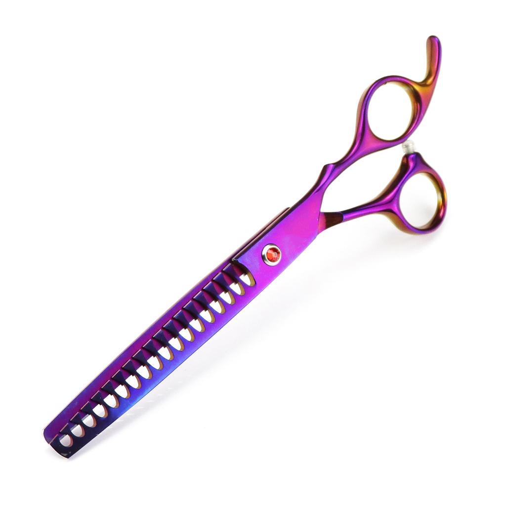 Forbici Professionali per Toelettatura Cani 7" Giappone 440C Forbici Sfoltitrici Forbici Sfoltitrici a Denti di Spina di Pesce Forbici per Cuccioli Dropshipping