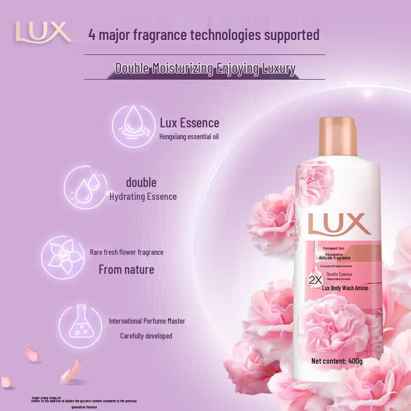 LUX Rose Scented Moisturizing Shower Gel