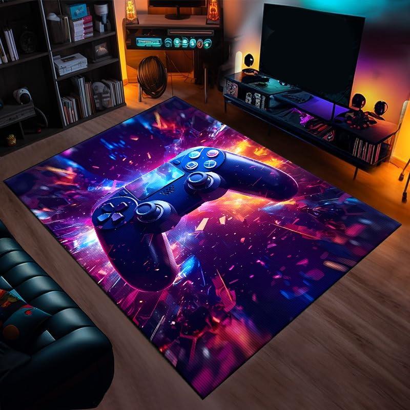 Game Console Handle Carpet Living Room Full Covered Washable Rug Easy To Maintain E-sports Room Decoration Large Size Soft Mat