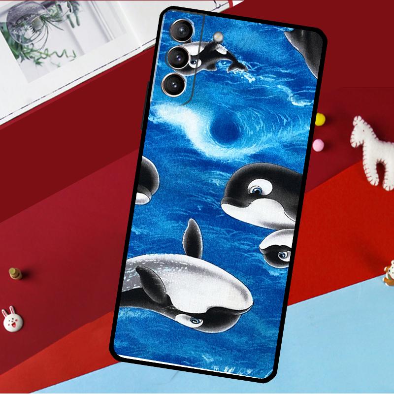 

Whale Fish Wave Sea Funda For Samsung Galaxy S26 S25 S24 S22 S23 Ultra Plus S20 S21 FE S9 S10 S25 FE Phone Case Galaxy S26Ultra