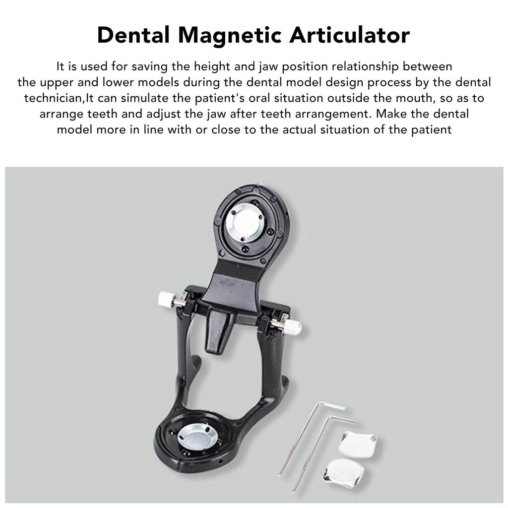 Dental Magnetic Articulator Professional Portable Laboratory Denture Articulator for Dentist Student