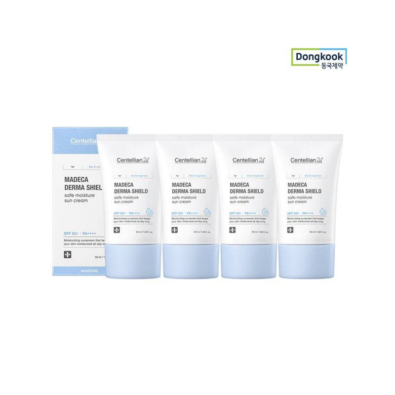 Madeca Derma Shield Safe Moisture Sunscreen 50ml (SPF50+) 4 x 24H UV Protection Moisturizing Vegan Essence