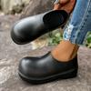 Fashion Platform Single Shoes Autumn New Round Toe Feet Waterproof and Landslide-proof Heel Kitten Heel Shoes