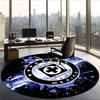 Cruz Azul (28) Round Office Rug Decorative Floor Rug for Office Bedroom Living Room and Home Space