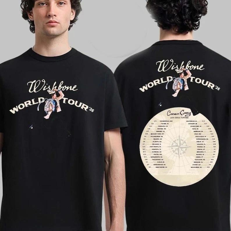 Conan Gray Wishbone World Tour 2026 T-Shirt Size S-4XL XL