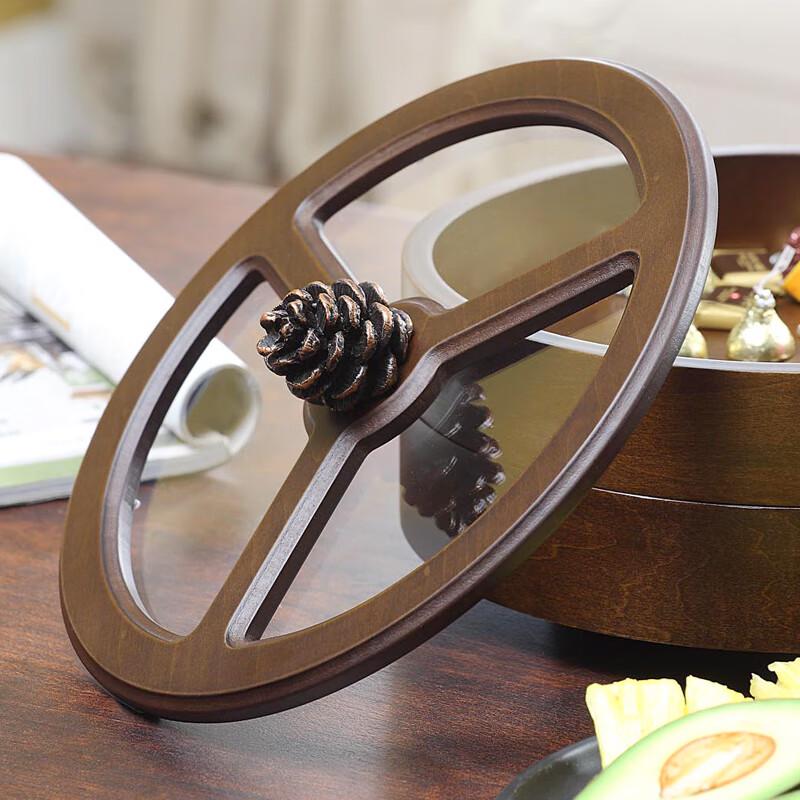 Rotating Wooden Snack & Candy Box