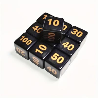 10 PTCG Counting Indicator Dice, Acrylic Number Dice, Perfect Accessory for and Card Games, a Must-have for PTCG Players