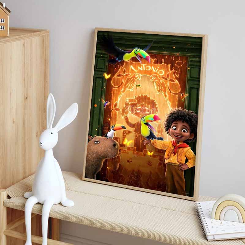 Disney Diamantmalerei Antonio Magische Tür Thema Illustration Niedlich DIY Strass Mosaik Kreuzstich-Set Stickerei Geschenk Heimdekoration