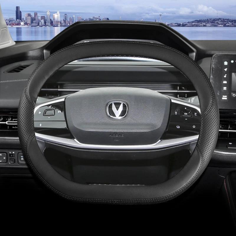 High Quality Leather Car Steering Wheel Cover Wrap for Changan Lamore 2026 2026 Braid On Steering-Wheel Protector