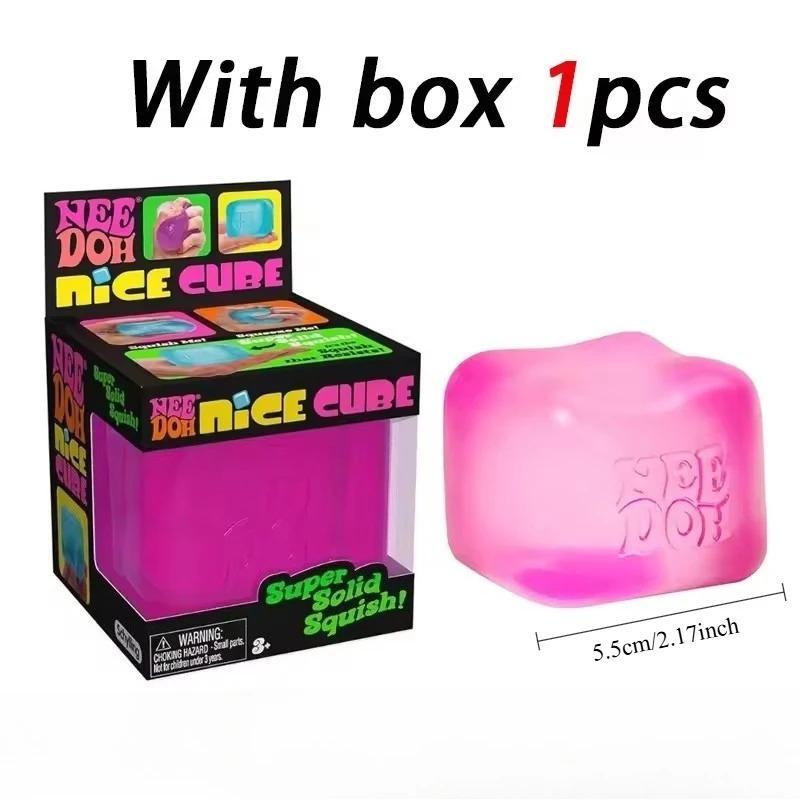 Nee Doh Squeeze Blind Box Gift Supplies Sensory Toy, Pinch and Pressure Reducing Cube, Squeeze Able Fidget Pressure Reducing