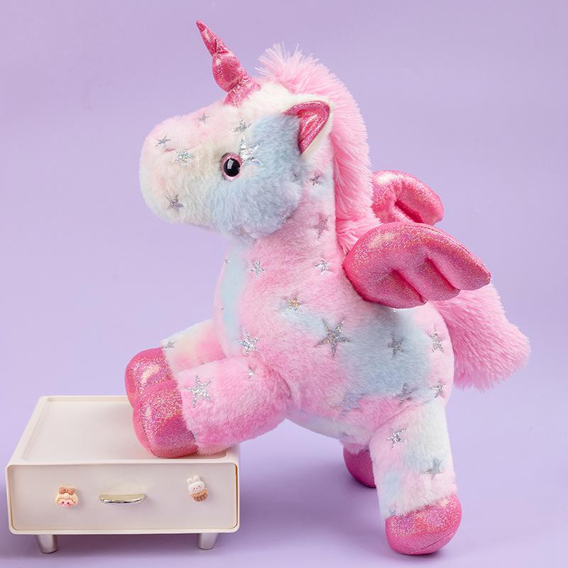 Colorful Star Unicorn Plush Toy Doll Pillow Gift for Girls