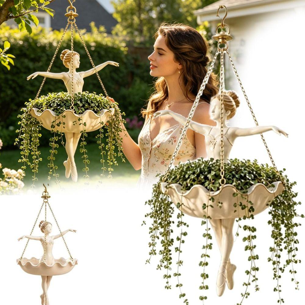 Hängende Ballettänzerin Pflanzgefäß Leichter Pflanzenhalter Geschenke Hängender Blumentopf Terrasse Balkon