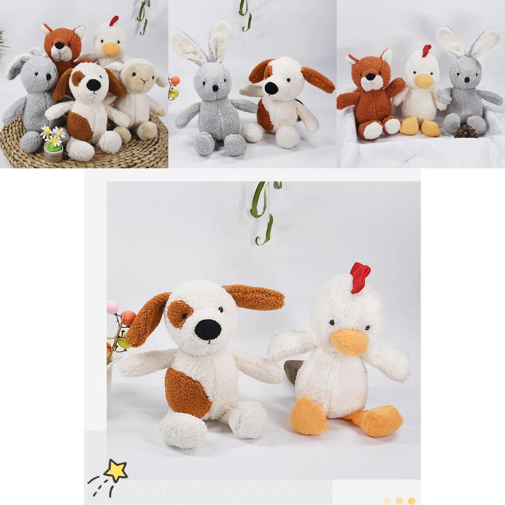Plush Dog Chicken Animal Toy With Pp Cotton Filling For Kids And Teens Bed Decor