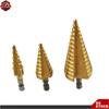 3 Pcs HSS Step Drill Bit Set Titanium Coated High-Speed Steel Cone Drill Bit