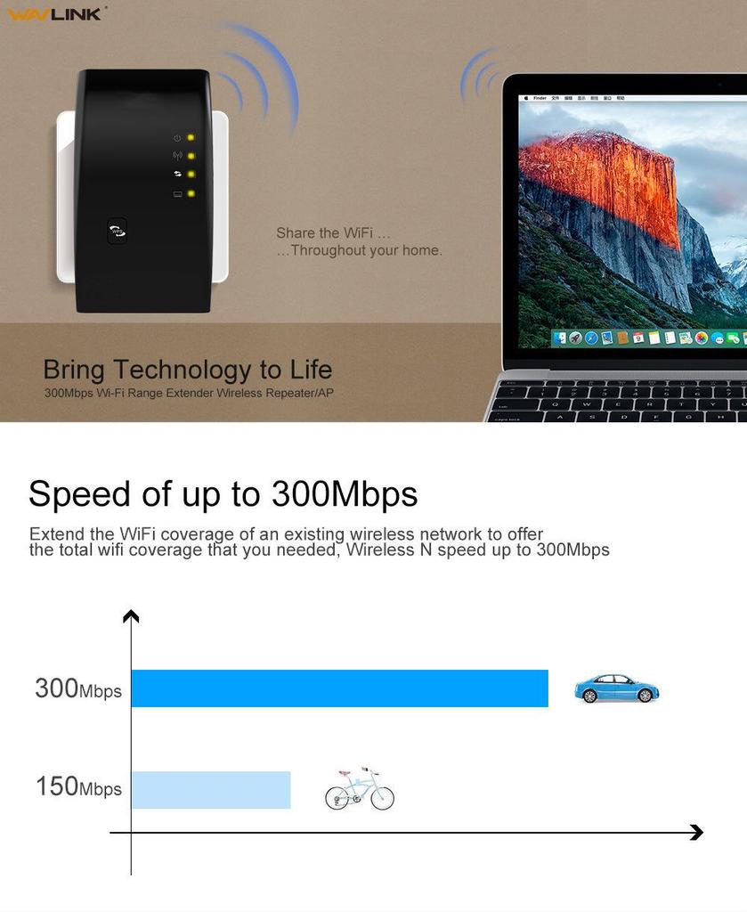 300M Wireless WiFi Signal Amplifier and Extender