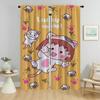 Chibi Marukos Kitchen Curtains 2 Pieces Partition Living Room Curtain Halloween Decoration Curtains for Bedroom Shades Blackout