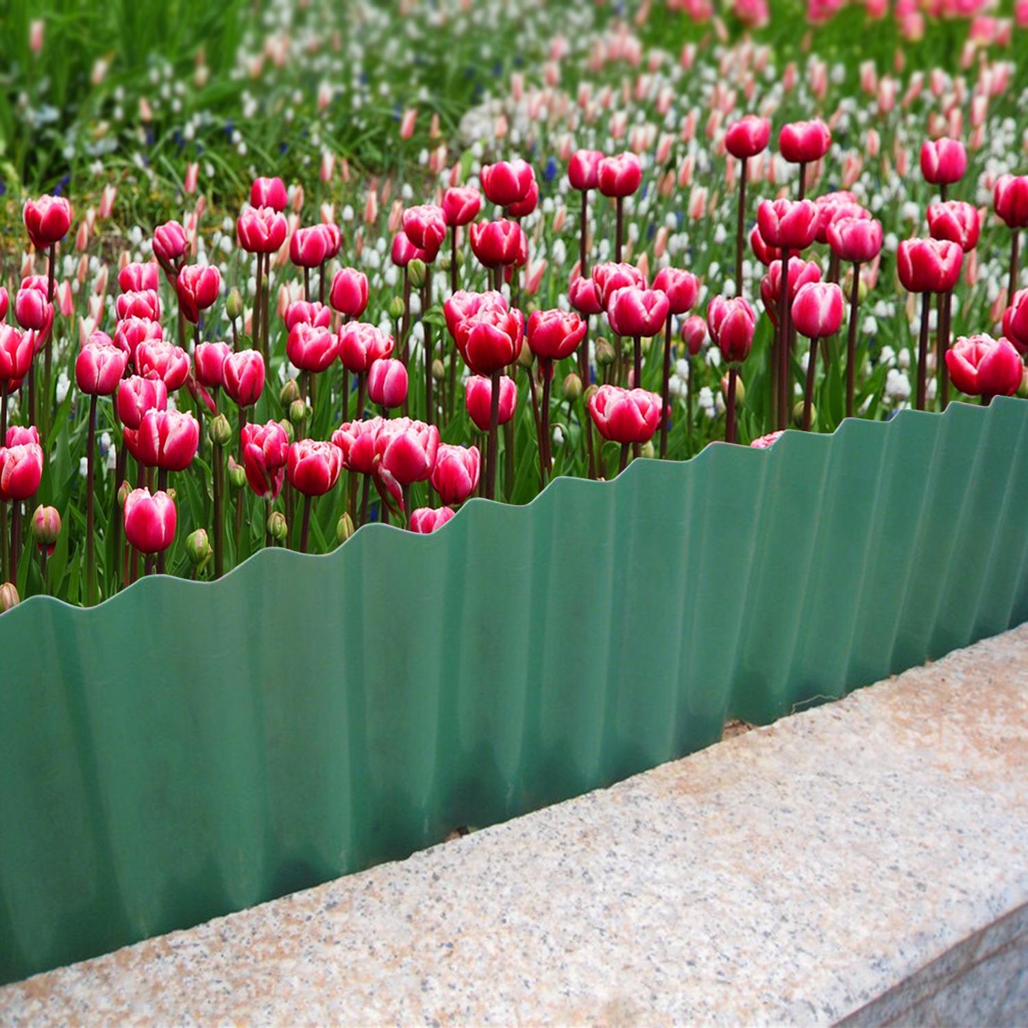 

Садовый Забор Декоративный Пластиковый Забор Перерабатываемый Пластиковый Барьер Защита Окружающей Среды Защитное Ограждение Окантовка Декор зелёный