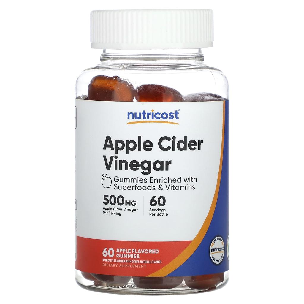Apple Cider Vinegar Gummies, Apple, 500Mg, 60 Gummies