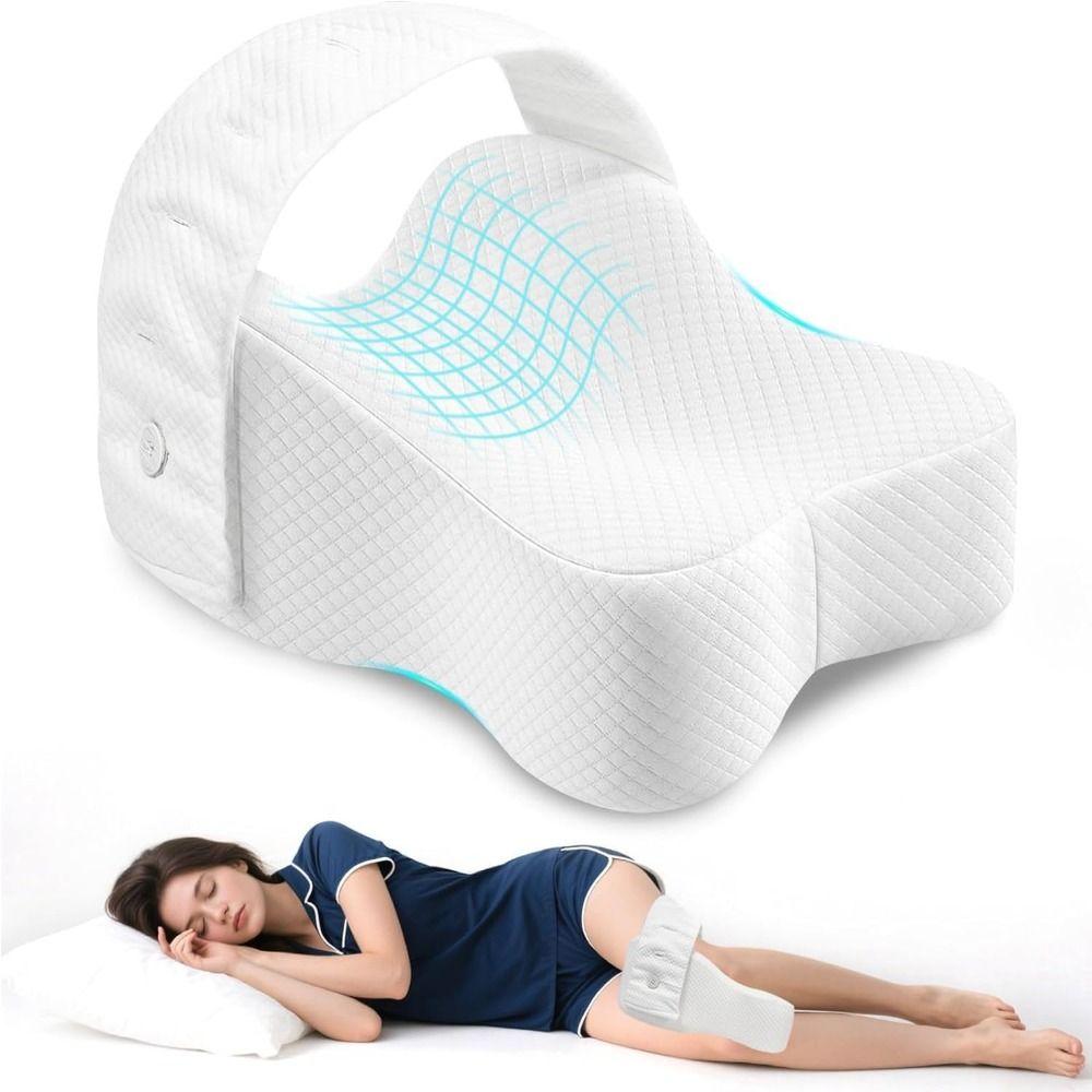 Solid Color Knee Pillow Adjustable Strap Leg Positioning Pillow  Relieves Hip and Leg Pain