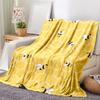 Yellow Bee Flannel Blanket Nature Theme Fleece Throw High Quality Material Multi Purpose Essential Print Soft Comfortable