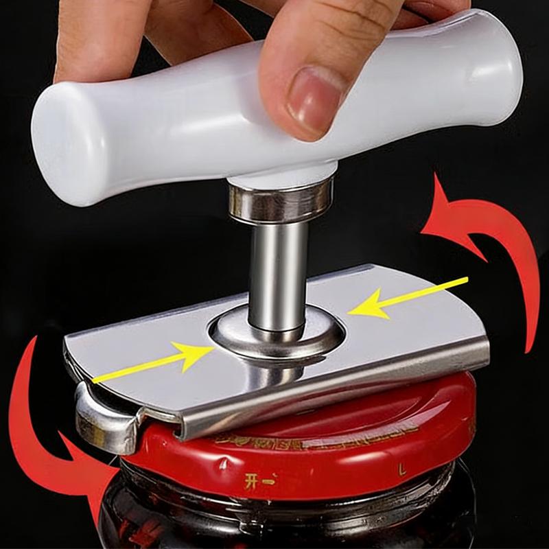 

2pcs Stainless Steel Bottle Cap Opener Portable Adjustable Jar Lids Opener Labor-saving Glass Can Openers Manual Kitchen Gadgets белый