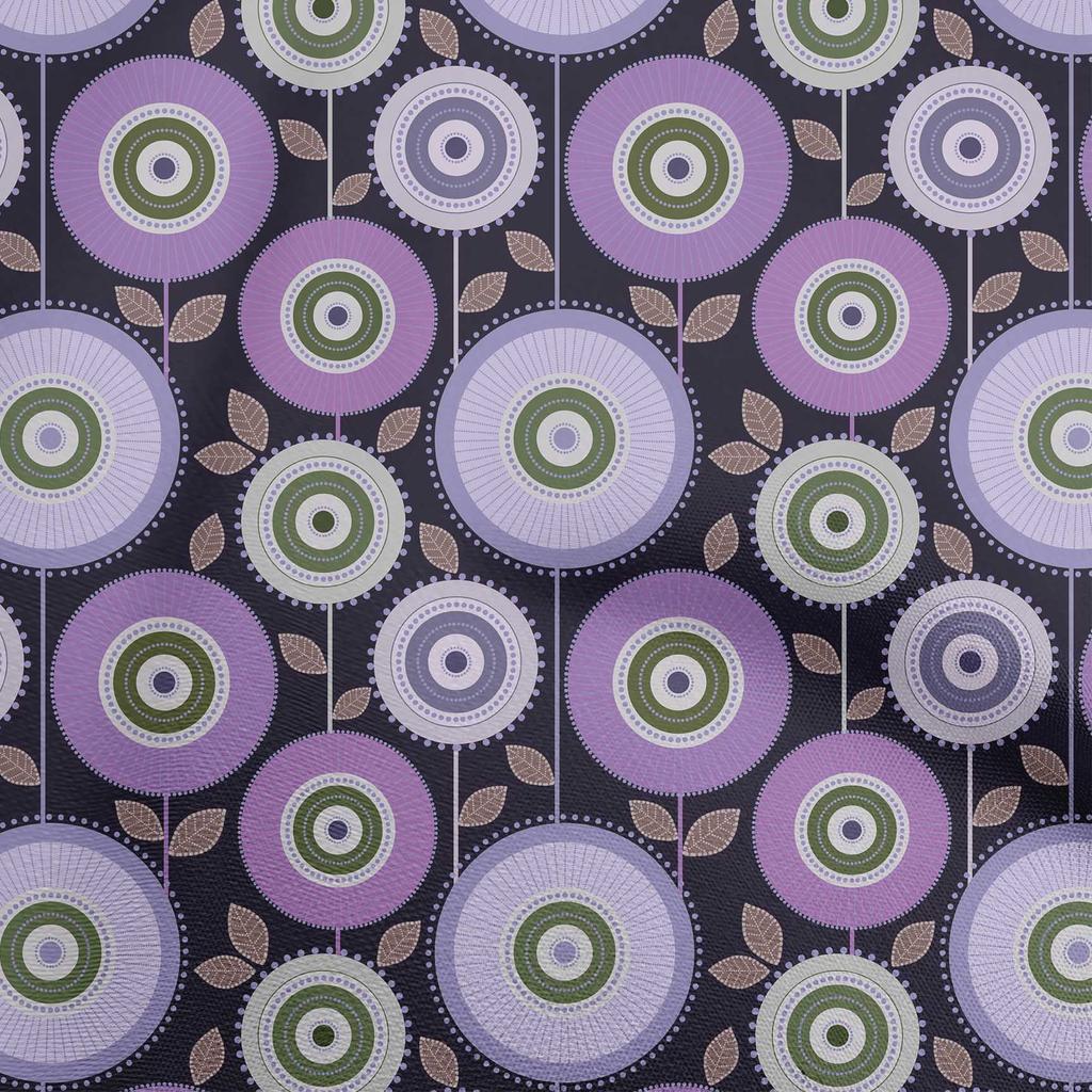 oneOone Cotton Flex Dark Mustard Fabric Dotted Floral Quilting Supplies Print Sewing Fabric By The Yard 40 Inch