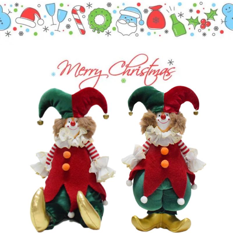 Charming Clown Figurine For Christmas Festivities Beautifully Handmade For Joyful Decor