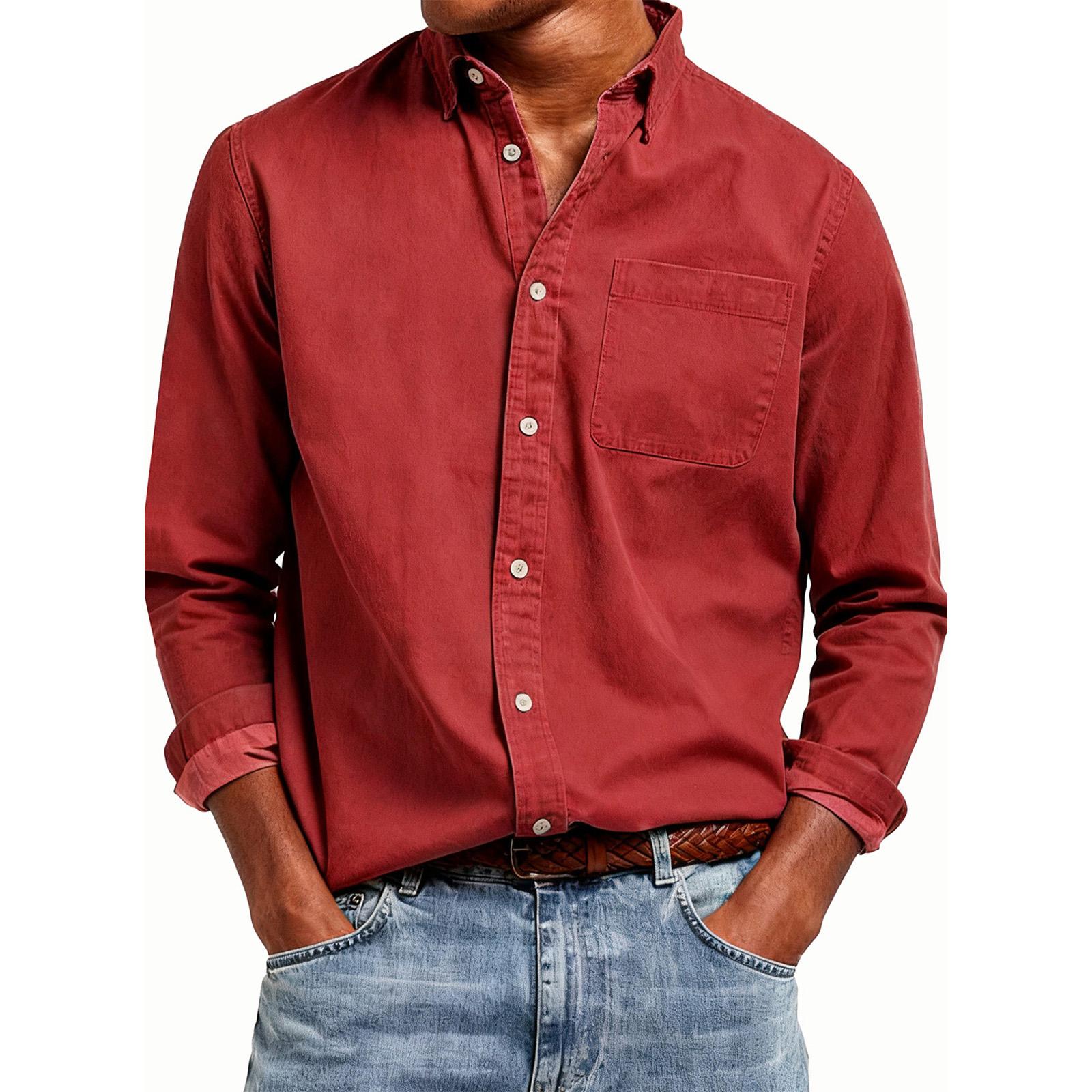 

Men s Casual Button-Down Long-Sleeve Shirt L