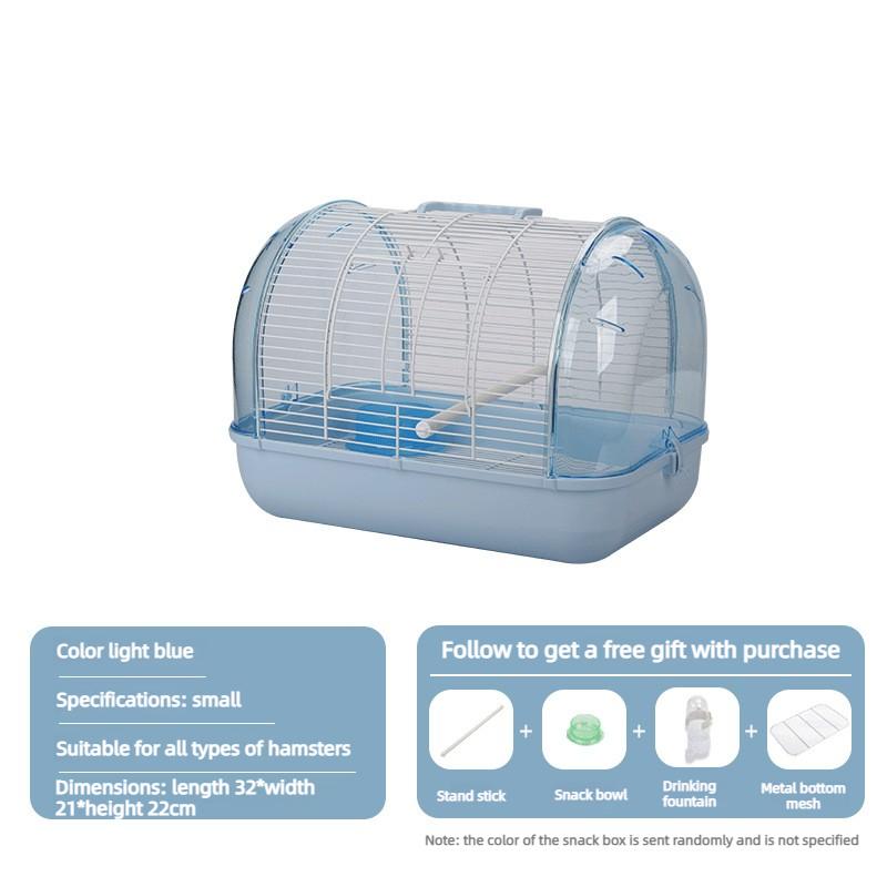 Transparent Bird Travel Cage Breathable Portable Pet Carrier Small/Large Sizes Carry Cage for Parrots and Small Animals
