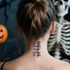 Halloween Terrifying Mouth Temporary Tattoo Sticker Thriller Collarbone Disposable Waterproof Face Tattoo Lip Makeup Ornament