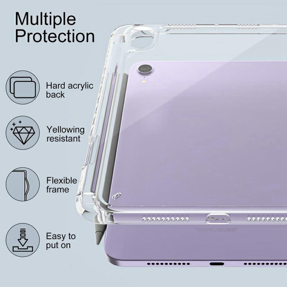 For iPad mini (2024)/(2021) Case Corner Protection Clear Acrylic+TPU Tablet Cover