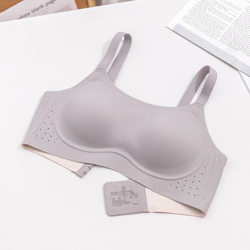 Skinny Big U-neck Underwear Women's Breathable Summer Thin Anti-sagging Non-marking Fixed Cup Sports Vest Integrated Bra Cover
