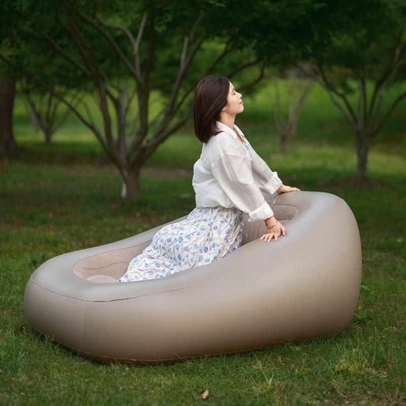 Inflatable Lounge Chair Inflate Sofa Outdoors Single Person Portable Folding Chairs Household Modern Comfort Lounger Furniture