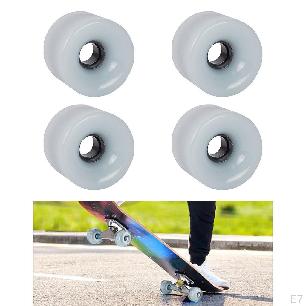 4 Pack Skateboard Wheels, 7cm PU Long Board Wheel High Strength Wheels Maintenance Roller