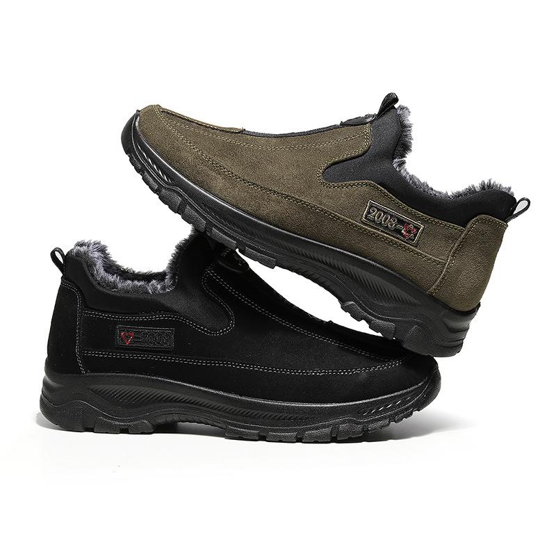 Men Shoes Winter Plush Ankle Boots for Men Outdoor Moccasin Keep Warm Sneakers Comfortable Lightweight Casual Shoes for Men