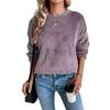 Autumn/Winter Women's Loose Plush Pullover Sweater with Double-sided Fleece