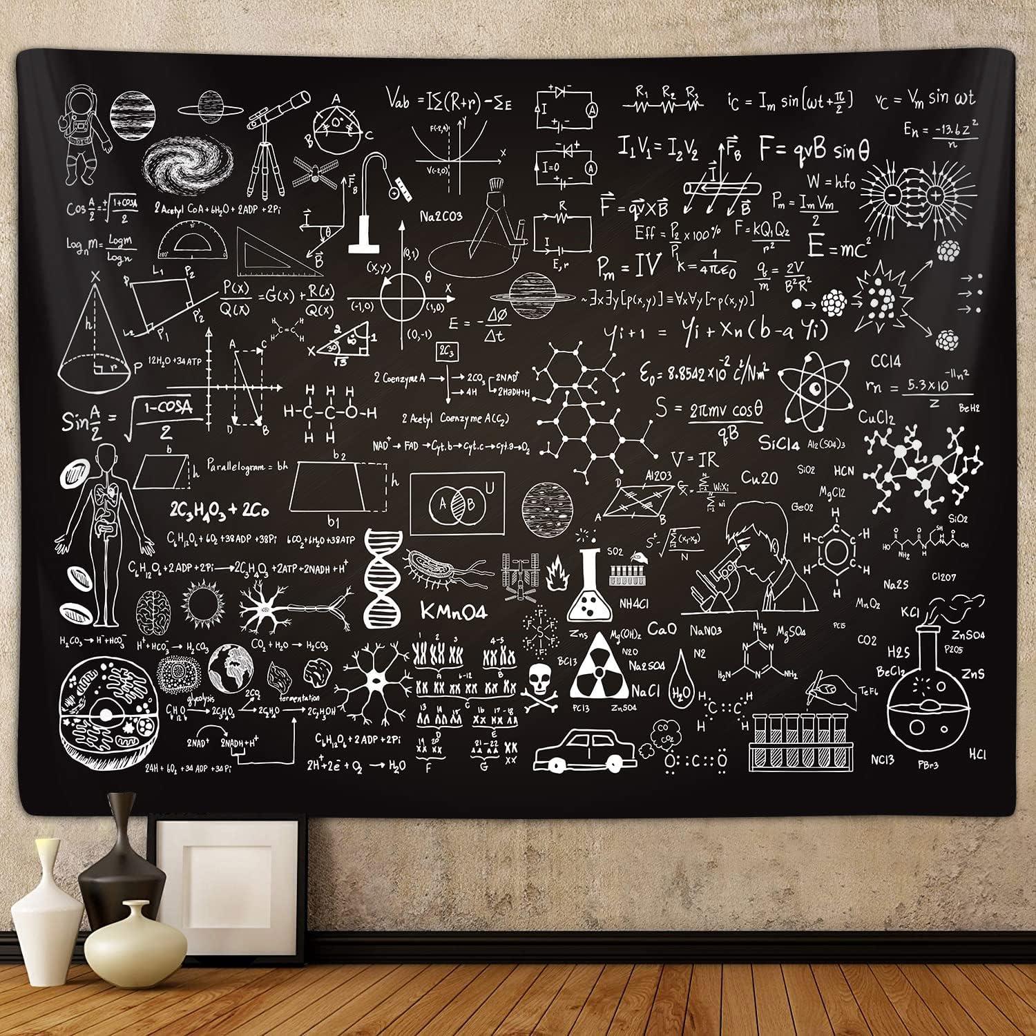 Tapestry for background decoration in a science lab classroom 75x100 чёрный