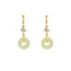 No pierced earrings~ Medieval style safety buckle earrings, jade niche design sense ins cold wind mosquito coil disc ear clips