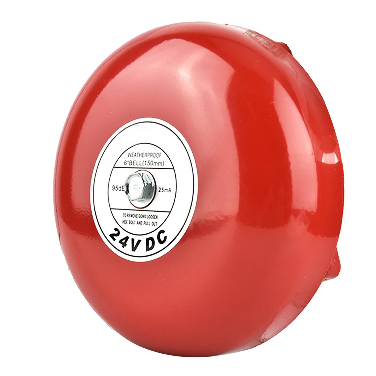 

24V Metal Round Alarm Bell Security Fire Alarm Bell Red