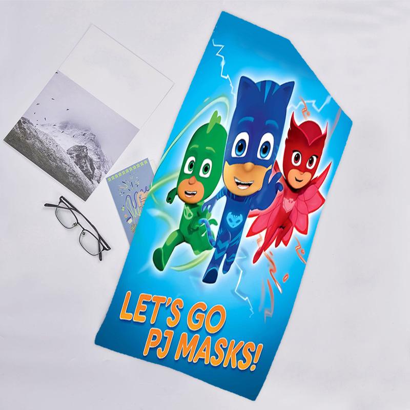 1pc PJ Marks1 Beach Towel, Beach and Seaside Swimming Pool Equipment, Fashion Pattern, Rectangular, Travel Essentials